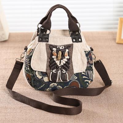 China Durable Travel Tote Cubes BOSHIHO Women Ladies Vegan Cotton Cloth Bag High Quality Exquisite Handbags for sale