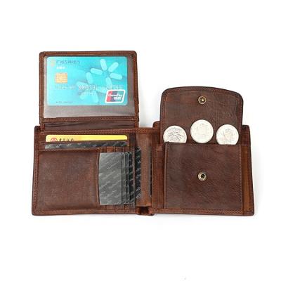 China Factory High Quality RFID Boshiho Men Leather Carteras Genuine Leather Men's Wallet For DIY for sale