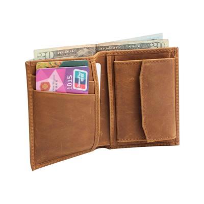 China Men Wallets Leather BOSHIHO Genuine Handmade Cowhide Vintage Leather Men Genuine Leather Wallets For Wallet for sale