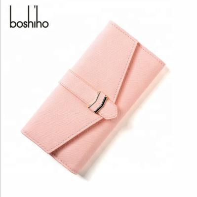 China 2021 Boshiho Faux Leather Women Wallet Long Purse for sale