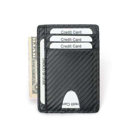 China Fashion BOSHIHO RFID Blocking Slim Carbon Fiber Wallet Men For Credit Card Wallet for sale