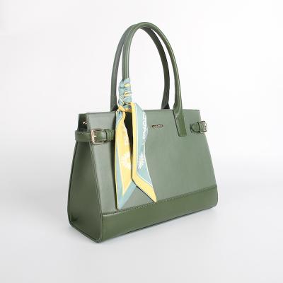 China 2021 Fashion Design Green Discoloration A5 Ladies PU Leather Handbags for sale