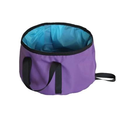 China Logo Customized Logo Lightweight Portable Foldable Basin for Camping 300D Oxford Cloth for sale