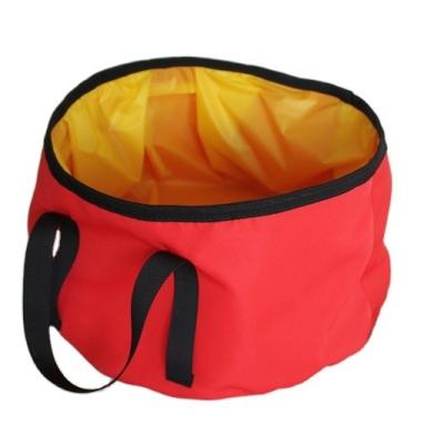 China 300D Oxford Cloth Portable Foldable Water Bucket for Outdoor Camping Hiking Travelling for sale