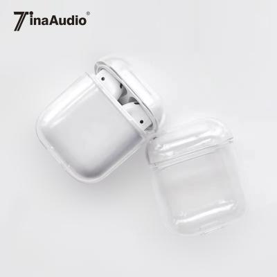 China Cover Device Amazon Hot Transparent Clear PC Hard Protective Case For Airpods 1 2 Charging Case for sale