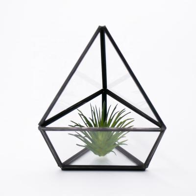 China Crystal Design Copper Transparent Glass Customized Modern Faceted Mini Greenhouse Glass Wholesale for sale