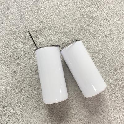 China Faster Shipping 15oz Tumbler US Warehouse White DIY Tall Skinny Slim Cups 2-7 Days Viable For Heat Press for sale