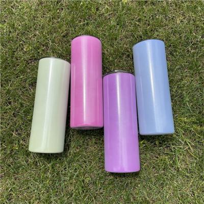 China Popular 20oz Dark UV Color Tumbler Christmas Gift RTS Light Sensitive Change And Glow For DIY Printing Gifts Form US Warehouse for sale