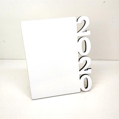 China 2020 Custom Souvenir Photo Frame Sublimation Blanks MDF Gift Wooden Board Photo Block for sale