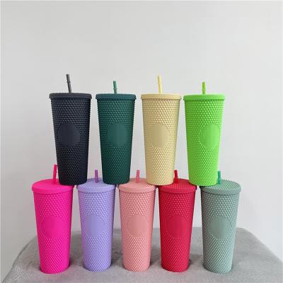 China Reusable Multiple Colors Stocked Glitter Bomb Powder Glitter Plastic Tumbler Stocked Insulated Reusable Cups for sale