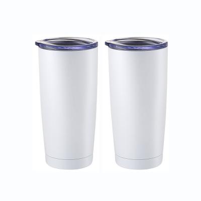 China Viable DIY Printing 20oz 600ml Sublimation Coating Blank Tumbler For Heat Press Printing With Plastic Lid for sale