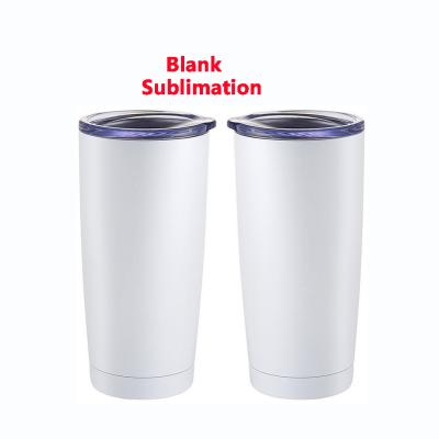 China Viable Heat Press Printing 20oz 600ml White Tapered Blanks Sublimation Travel Mug For Car Travel for sale