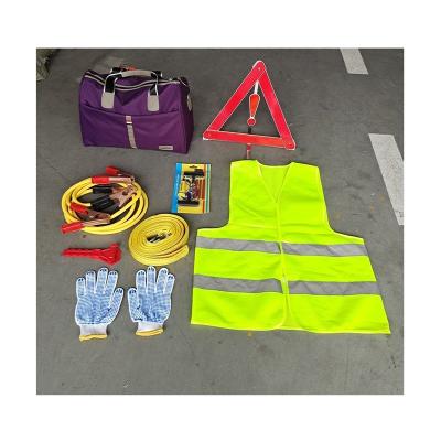 China Professional Wholesale 8pcs Portable Roadside Parking Safety Car Auto Safety Emergency Full Tool Kits for sale