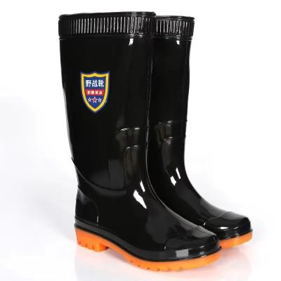 China Factory price waterproof men's high boots deep wear boots warm kitchen rain tube non-slip rain boots for sale