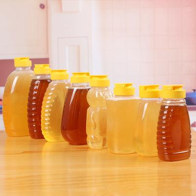 China MAYSURE Honey PET Squeeze Bottle For Food Honey Plastic Squeeze Sauce Ketchup Honey Squeeze Bottle for sale