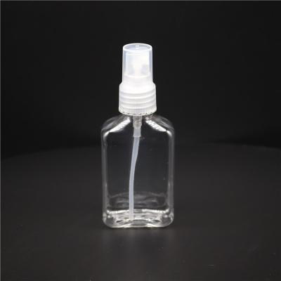 China Maysure Shape PET Lotion Bottle 40ml Flat Oval Shape Plastic Spray Pump Bottle Cosmetic Packaging for sale