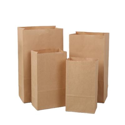 China MAYSURE Recyclable Recycled Recyclable Brown Rope Handle Bags Square Bottom Kraft Paper Bag Food for sale