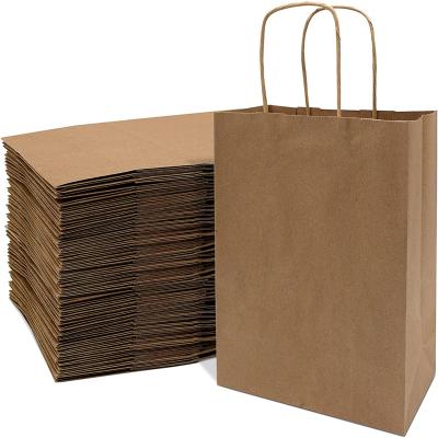 China MAYSURE Recyclable Kraft Paper Bag With Twisted Handle Reusable Shopping Paper Bags Logo Printed for sale