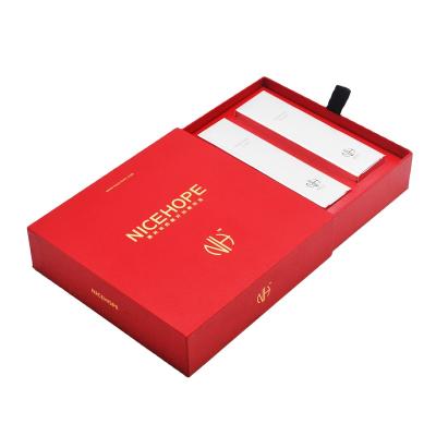 China High Quality Recycled Materials Luxury Red Gift Box Silver Card Custom Printed Dates Packaging Boxes for sale