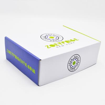 China Recycled Materials Customized Shipping Box For PR Packaging With Logo Print White Corrugated Apparel Subscription Paper Mailer Box for sale