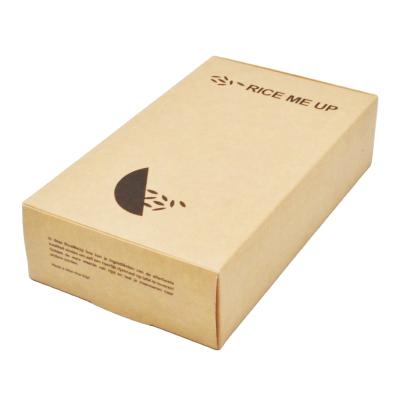 China Recycled Materials Custom Logo Blank Inside Printing Kraft Paper Mailer Mailing Boxes For Rice / Food Packaging for sale