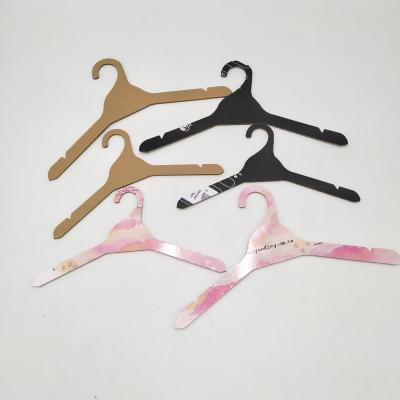 China Design Eco Materials Customized Recycled Cardboard Scarf Hangers Kids Recyclable Paper Hangers For Baby for sale