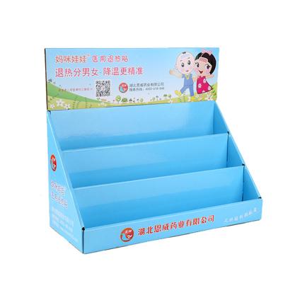 China Recycled Materials CMYK Printing Customized Retail Cardboard Display Counter For Skincare Countertop Cardboard Display Box for sale