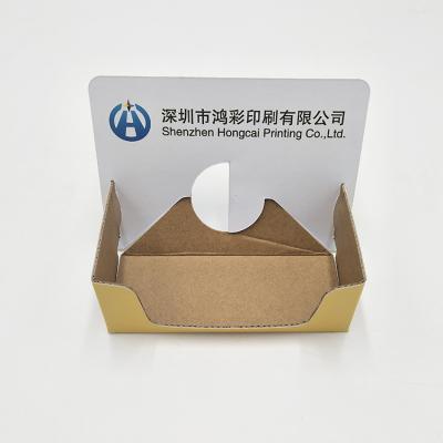 China Recycled Materials Mini Paper Desktop Business Card Holder Stand For Office for sale