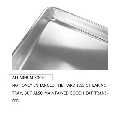 Cina 40x60cm Baking Tray Metal Baking Sheet Wire-In-The-Rim Sheet Pan Aluminum Trays Bakery Pan 1mm in vendita