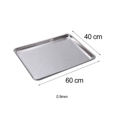 중국 40*60 Cm European Baking Tray Rectangle Aluminum Baking Pan Iron-Wire In Roll-Rim Sheet Pan 0.9mm 판매용