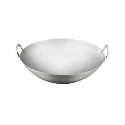 Cina Commercial Kitchenware Cookware Carbon Steel Chinese Big Double Ear Wok For Restaurants in vendita