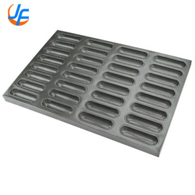 China RK Bakeware China-Silicone Glazed 32 Cups Hot Dog Bun Pan For Industrial Bakeries for sale