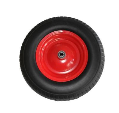 China Factory Supply Professional Solid 400-8 Black PU Foam Wheel for sale