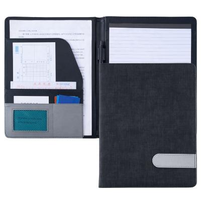 China PU Carpeta A4 Size Document File Folders for Documents, Promotional Resume PU Leather Folder, Reusable Folder Padfolio Folder for sale