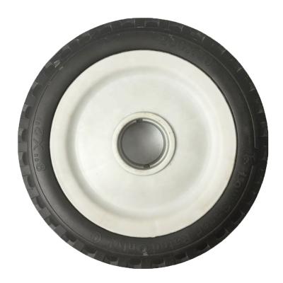 China Good Wear Resistance 10inch Truck Trolley Cart Wheel With Solid Rubber Tire for sale