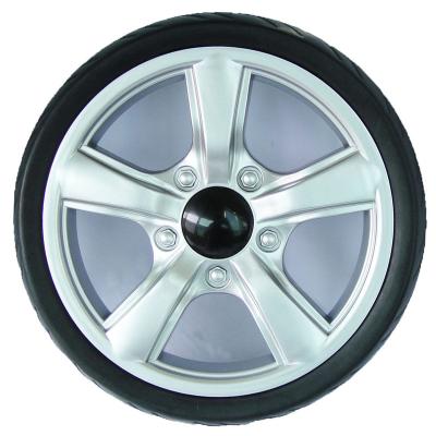 China Good Wear Resistance 8inch Plastic Eva Tire Wheel For Burning Oven With Quick Release Pad for sale