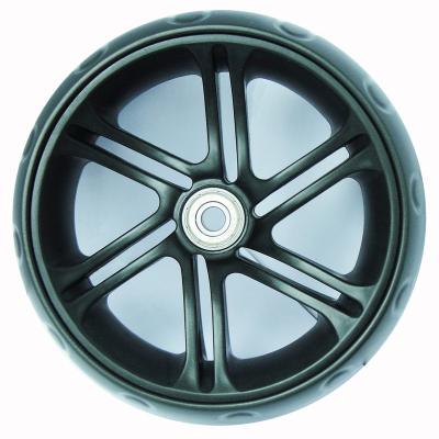 China Good Wear Resistance 6inch Plastic EVA Tire Wheel With Two Bearings For Baby Toy Trolley for sale