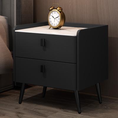 China Modern Advanced design nightstands wood product modern bedside table cabinet bed side table with drawer small for sale