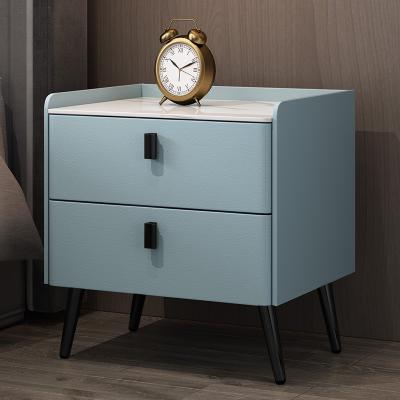 China Modern Manufacturer supplier household white nightstand bedside cabinets furniture black bed side table for sale