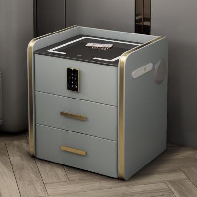 China Modern Rechargeable Storage smart bedside table modern bed side cabinet night stand with charging station for sale