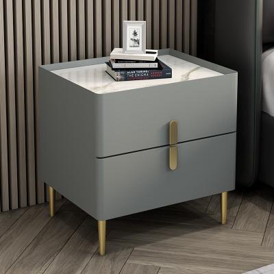 China Modern Luxury Design New bedroom bedside tables with drawer bedside cabinet high quality wooden nightstand for sale