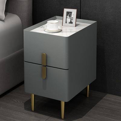 China Modern Home Furniture nightstand gold bed side table with drawer solid wood nightstand ash wood bedside cabinet for sale