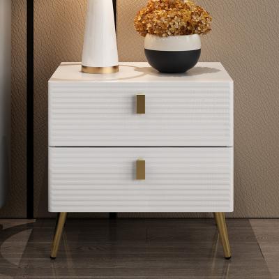 China Modern bedroom furniture set container modern nightstand with drawers chest bedside cabinet bed side table timber for sale