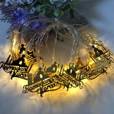 China Plastics Led Lights Ramadan Light Decor Iron Led Decoration Letter Castle String Lights 1.65m 10lights or 3m 20lights for sale