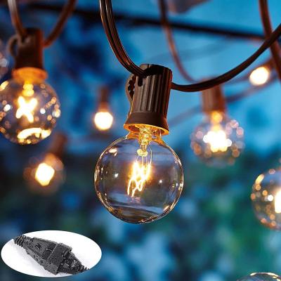 China 1 Outdoor String Light EU/US/UK Plug Tungsten Bulb G40 25ft/7.65m Bulb 25 Bulbs+2 Available For Holiday Christmas Party for sale