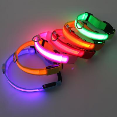 China BREAKPOINT Light Up Dog Collar LED Safety Collar with USB Rechargeable Super Bright Dog Flashing Collar with 6 Colors 4 Sizes for sale