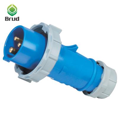 China 32a 3 poles 230v 6h ip67 industrial high quality blue industrial plug and socket for sale