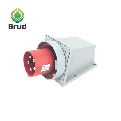 China 125 board 5p 400v 6h ip67 ECO outdoor mounted socket high quality industrial red metal clad socket outlet for sale