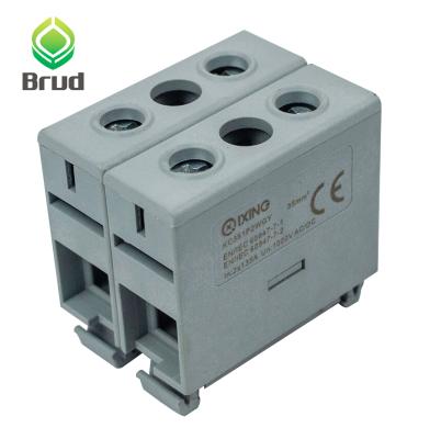 China PA66 2*135A 1Pole 1000V Din-Rail Mounting Wire Connector Cable Terminal Block for sale