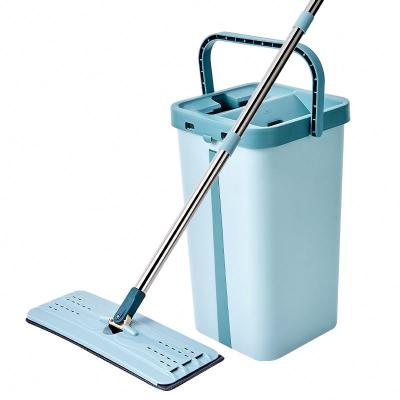 China Sustainable magic easy cleaning floor microfiber spin plastic mop bucket for sale